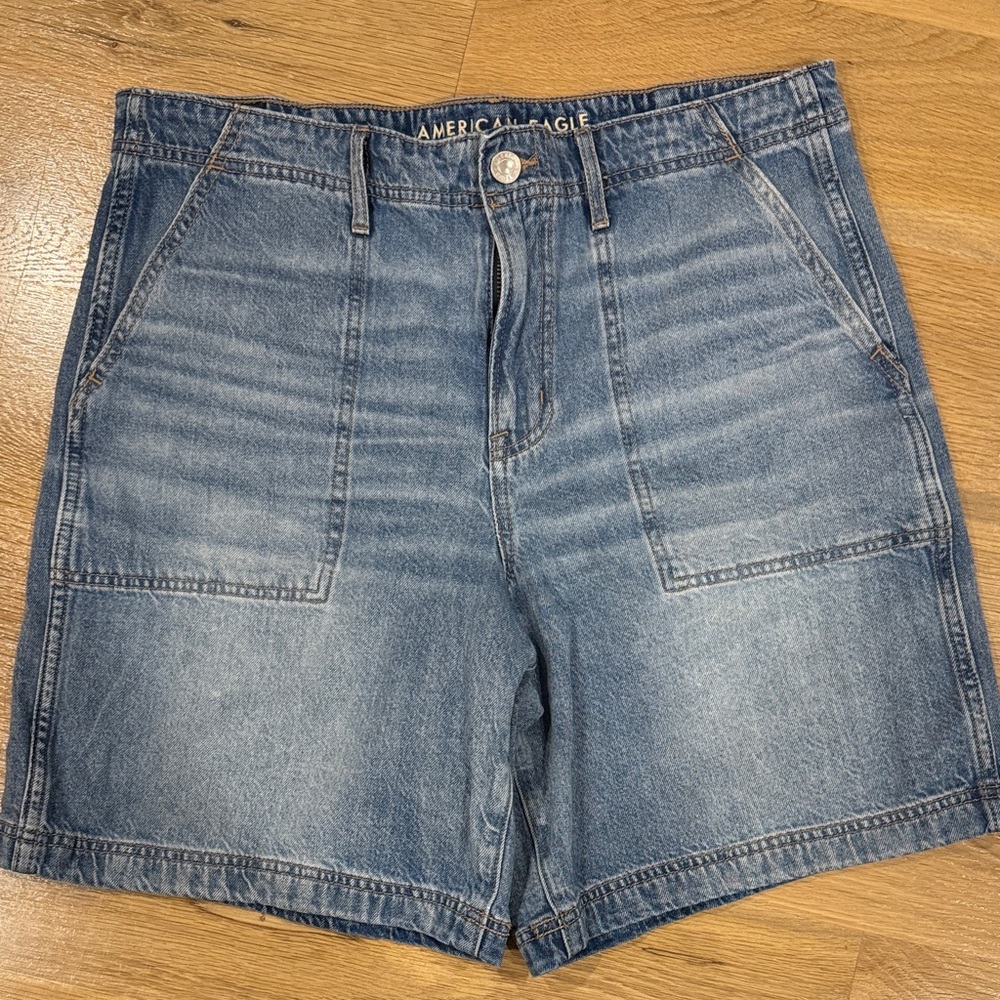 American Eagle Light Blue Denim Shorts